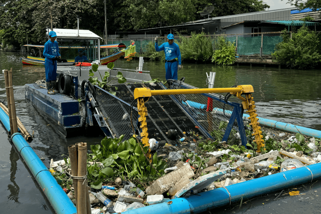 Garbage Collection Boat in Thailand